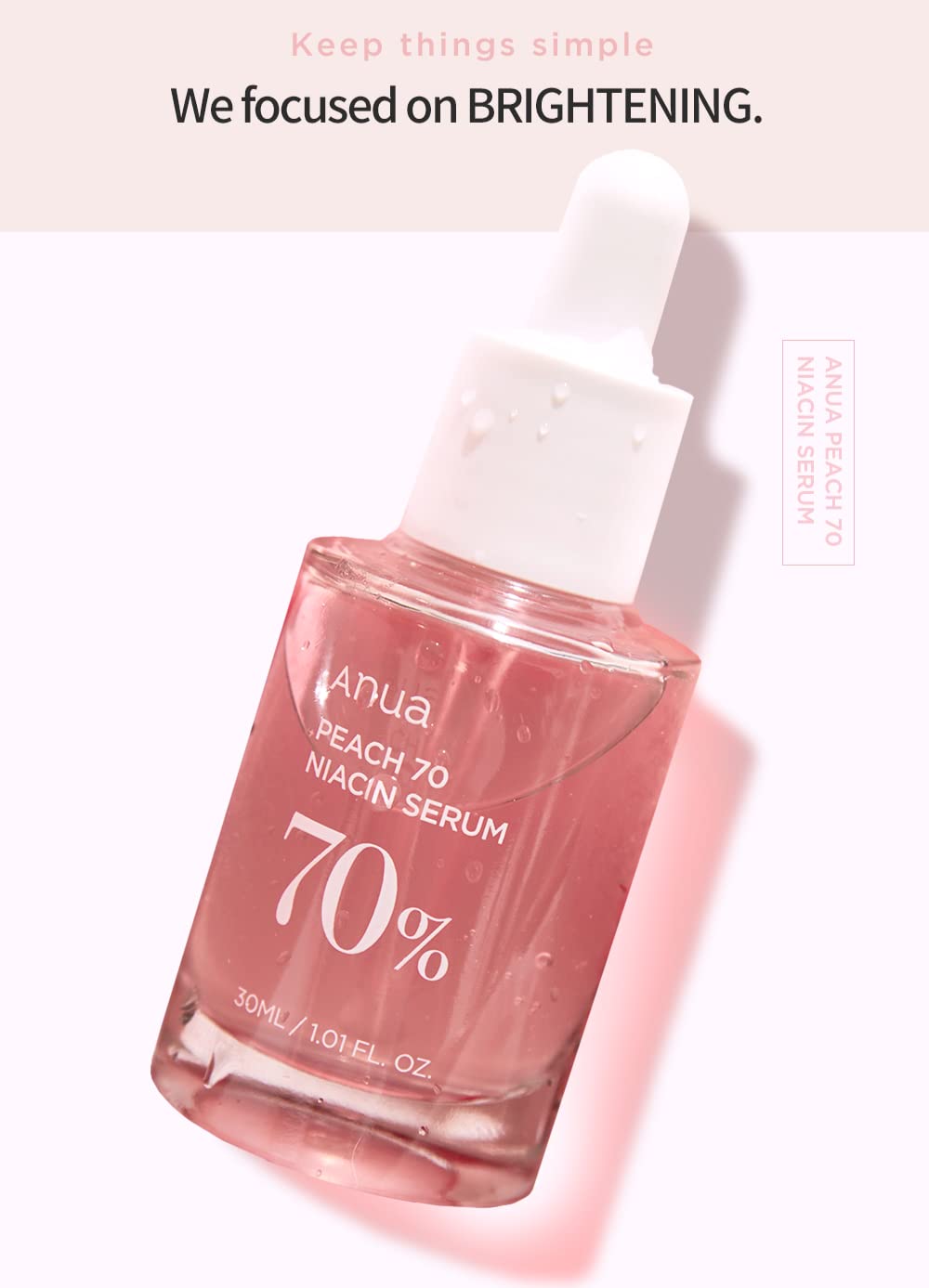 Anua Peach 70% Niacinamide Serum 30ml (1.01 fl. oz.)