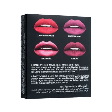 Huda Beauty The Red Edition Liquid Matte Minis Lipsticks