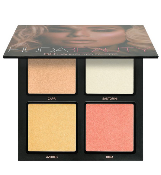 Huda Beauty 3D Highlighter Palette - Pink Sands Edition- Factory Leftover UAE